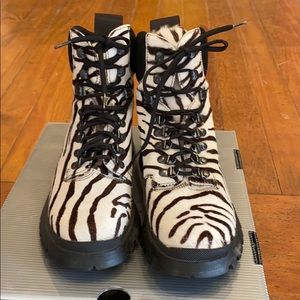 Prada Boots, Zebra Print, size 37